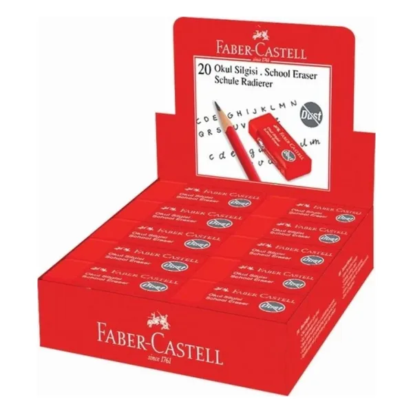 Faber-Castell 20'li Büyük Boy Okul Silgisi