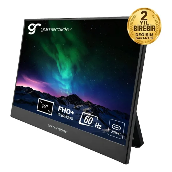 GameRaider P14 14" 30 ms WUXGA IPS 60 Hz Taşınabilir Monitör