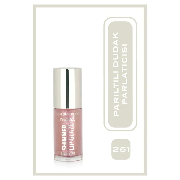Golden Rose Mood Shimmer Lip Glaze Işıltılı 251 Bubble Pink Dudak Parlatıcısı