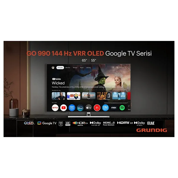 Grundig 55 GO 990 A 4K Ultra HD 55" 140 Ekran Uydu Alıcılı Google Smart OLED TV