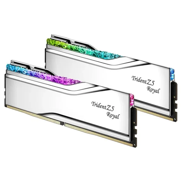 GSkill Gskıll Trident Z5 Royal Silver Rgb DDR5-7600MHZ CL36 32GB (2X16GB) Dual (34-46-46-121) 1.40V
