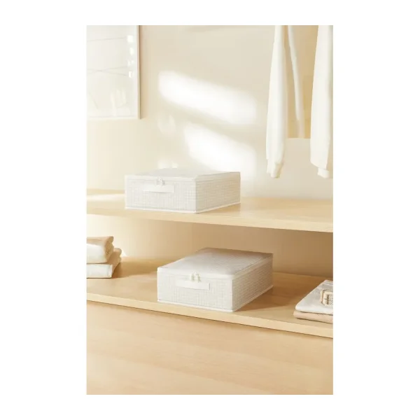 Home Wave 2'li Gri Pötikare Destekli Kutu Hurç Set 31 x 38 x 12 cm