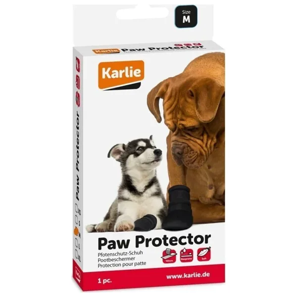 Karlie Siyah Köpek Pati Koruyucu - Medium