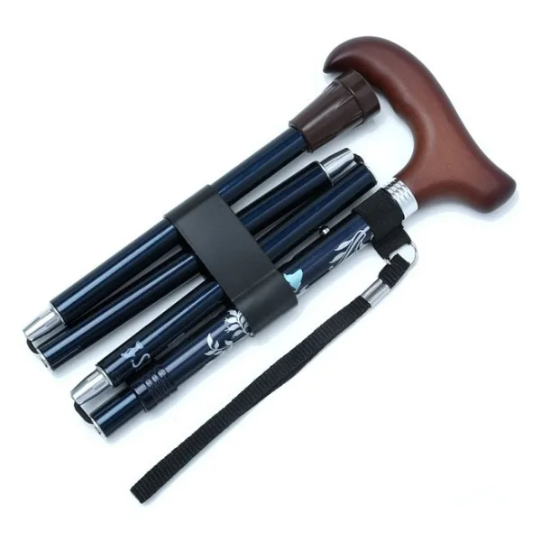 Kifidis 606SAW Taşlı Katlanır Baston 9033-2 Lacivert Desenli - Standart