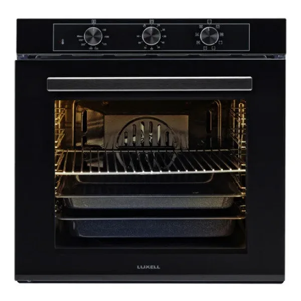Luxell 88 Lt Süper Kristal Ankastre Siyah Fırın