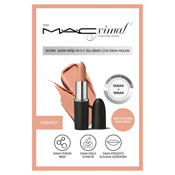 M.A.C Macximal Sleek Satin Fleshpot Ruj