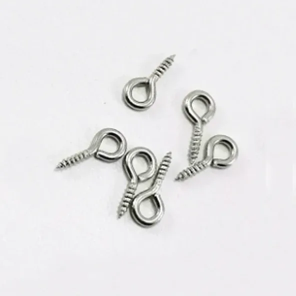 Metal Takı Ve Obje Halkası Vidalı 1 CM (1000 Adet) Gümüş