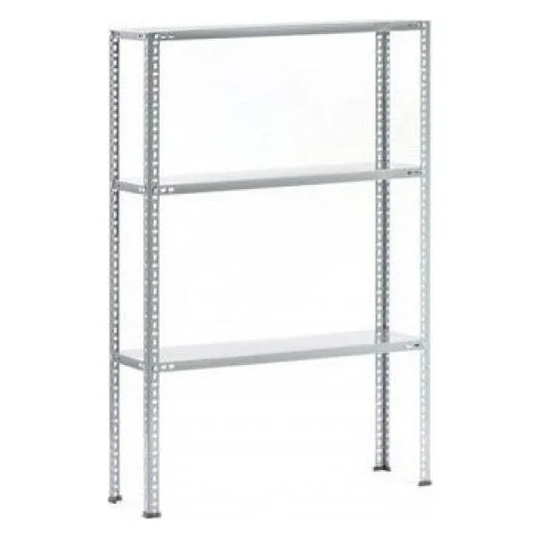 Mira Raf 3 Raflı Çelik Raf Sistemi Galvaniz Renk 43x93x200 cm Çok Amaçlı Kullanım İçin Ergonomik - 43 x 93 x 200 cm