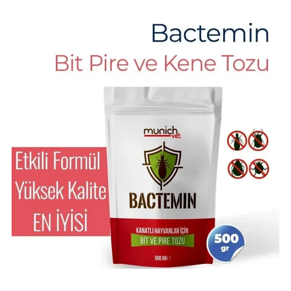 Munich Vet Bactemin Kuşlar Için Bit-pire Ve Kene Tozu 500 gr