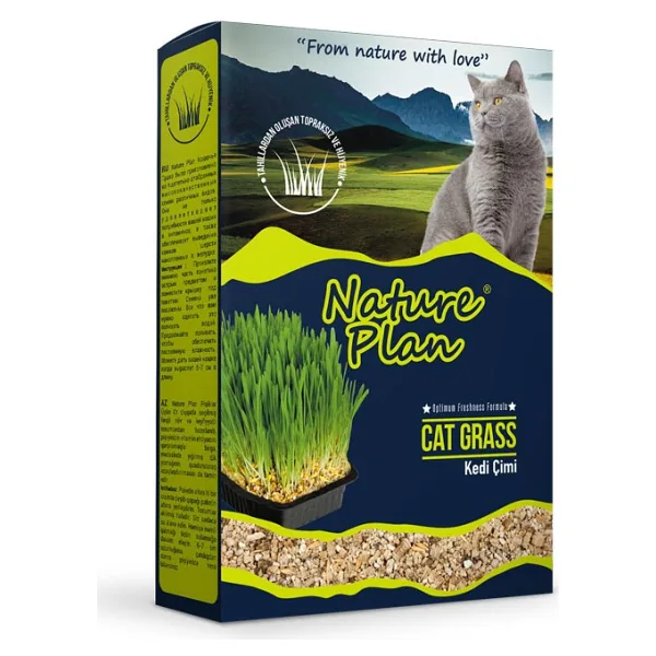 Nature Plan Oripet Nature Plan Çok Tahıllı Ince Kedi Çimi Kedi Yumak Önleme