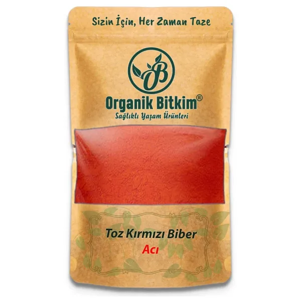 Organik Bitkim 1000 gr Acı Toz Kırmızı Biber