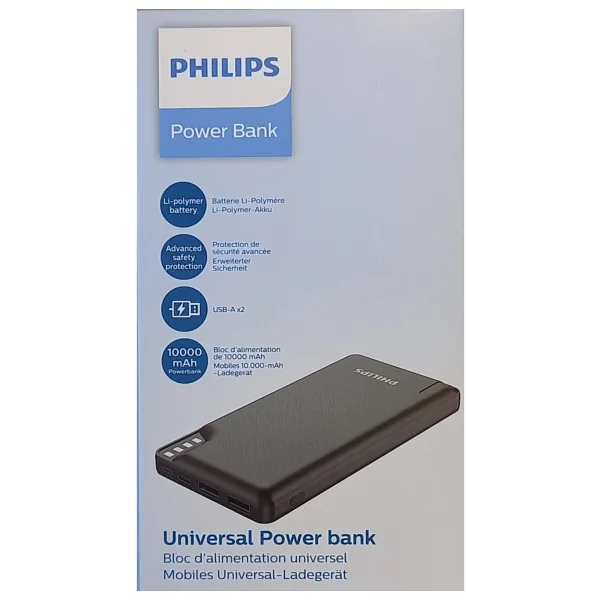 Philips DLP2010NB Siyah 10000 mAh Hızlı Şarj Powerbank