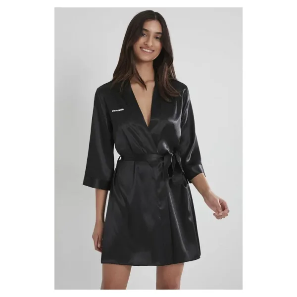 Pierre Cardin Siyah Kısa Tek Sabahlık 1010