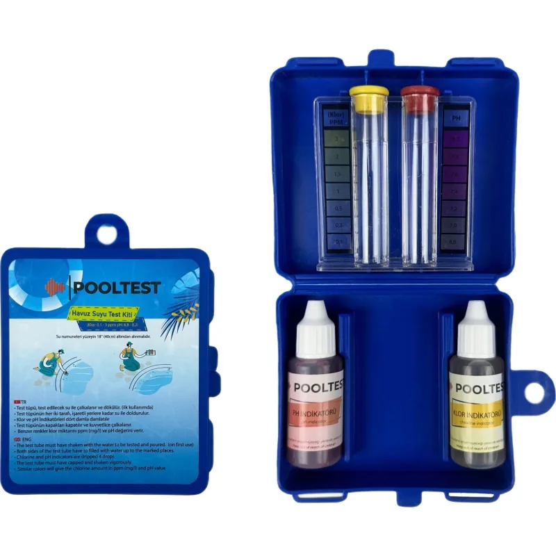 Pooltest Ekonomik Havuz Suyu Test Kiti Ph - Klor Ölçüm Kiti