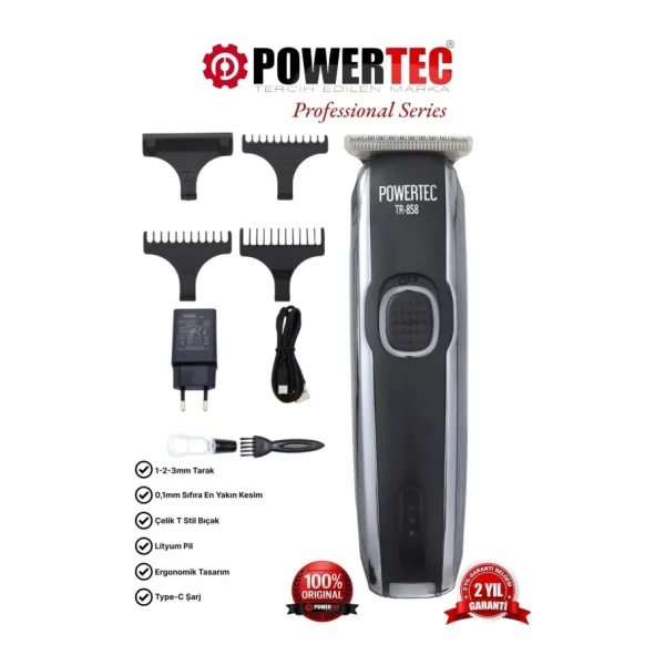 Powertec TR-858 Profesyonel Sakal ve Saç Kesme Makinesi