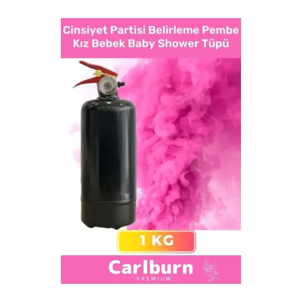 Premium Ambalajı Yazısız Ibaresiz 1 kg Cinsiyet Partisi Belirleme Pembe Kız Bebek Baby Shower Tüpü
