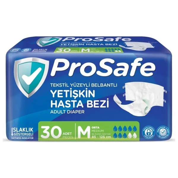 Prosafe Belbantlı Orta Boy M 30'lu Hasta Bezi