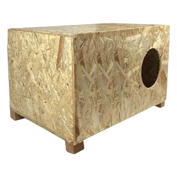 Reyo Kedi Evi Dış Ortam Uygun Ahşap Kedi Evi OSB 60x40x30 cm - CAT24
