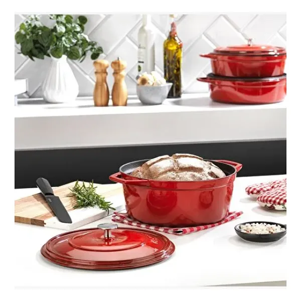 Schafer Guss Chef 24 cm Derin Döküm Tencere