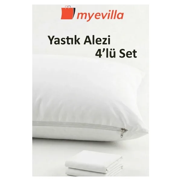 Sıvı Geçirmez Yastık Alezi 50X70 Cm - Su Geçirmez Yastık Koruyucu 2 Paket (4 Adet)
