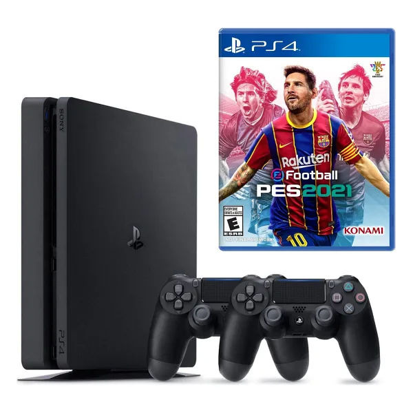 Sony PS4 Slim 500GB + 2.Kol + PES 21 Bundle Paket