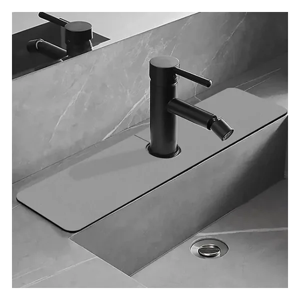 Su Emici Lavabo Kenar Matı - Kaymaz Mutfak Tezgah Matı, Musluk Damlama Tutucu, Lavabo Sıçrama Koruyucu, Banyo Ve Sünger Tutucu Mat, Su Geçirme