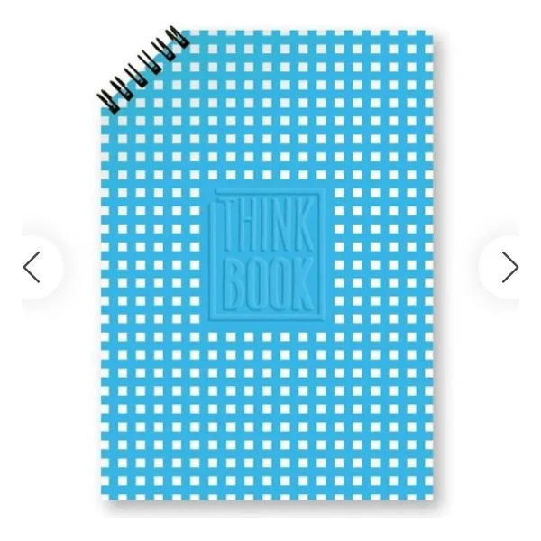 Thinkbook Bloknot Renkli Köşe Spiralli Defter Mavi