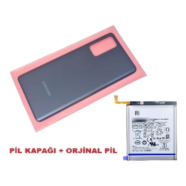 Tkgz Samsung Galaxy S20 FE Arka Pil Batarya Kapağı + PİL (CAM) SİYAH