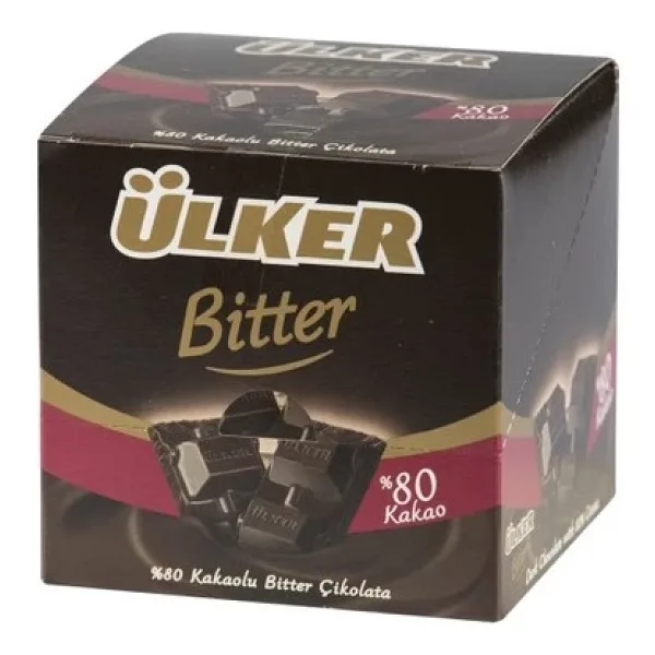 Ülker %80 Kakao Kare Bitter Çikolata 6x60 gr