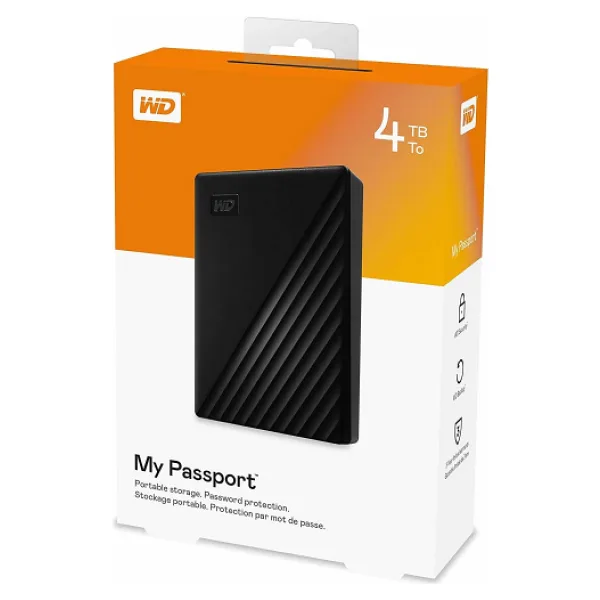 Western Digital My Passport WDBPKJ0040BBK Siyah USB 3.2 2.5" 4 TB Harici Harddisk