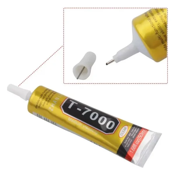 Zhanlida T7000 Dokunmatik Ekran Cam Kapak Çerçeve Yapıştırıcı 50Ml Siyah