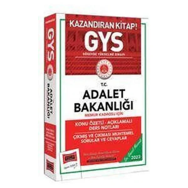 2023 Adalet Bakanlığı Gys Memur Kadrosu İçin Konu Özetli Açıklamalı Ders Notları Çıkması Muhtemel Sorular Ve Cevaplar Yargı Yayınları