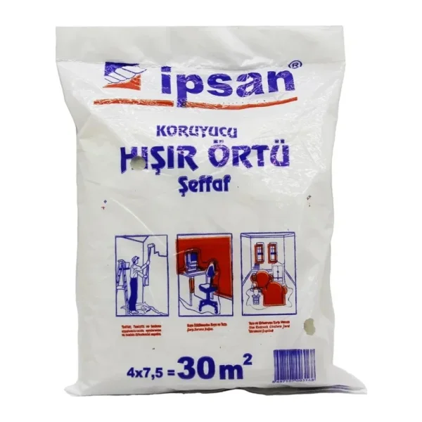 30-M2 = 4X7.5MT HIŞIR ŞEFFAF KORUYUCU ÖRTÜ-Findit