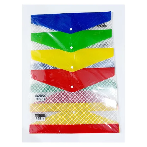 4 Adet Kalın Plastik Çıtçıtlı Dosya Zarf Dosya