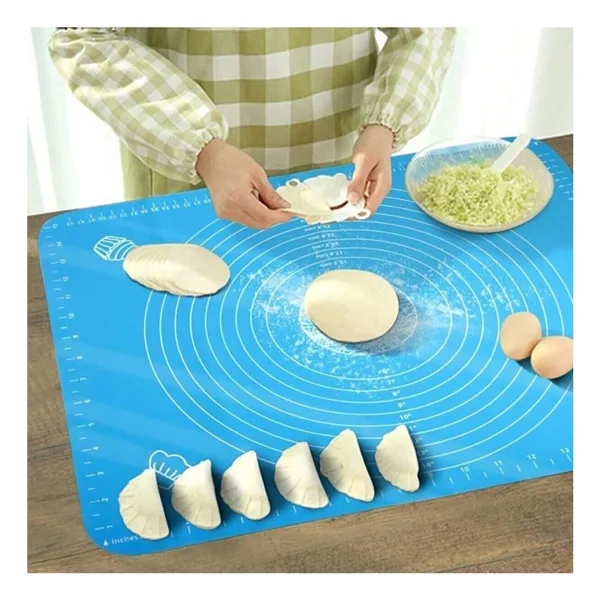 5DM-40 x 50 cm Silikon Ölçekli Kullanımı Kolay Hamur Açma Matı Ekmek