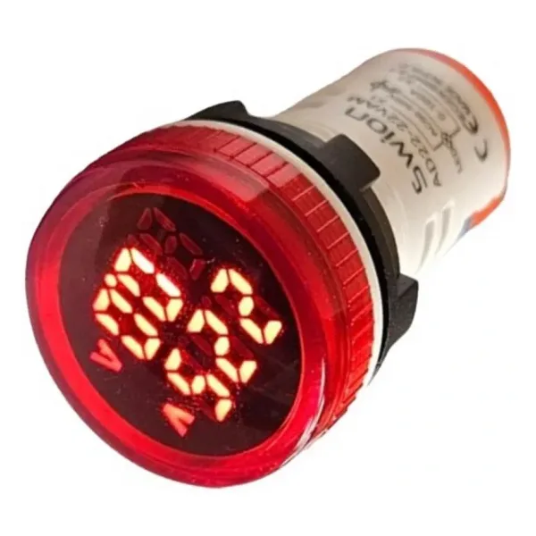 AD22-22VA 22mm Voltampermetre 50-500V 0-100A AC Kırmızı