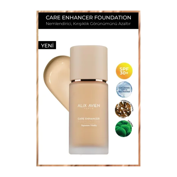 Alix Avien Care Enhancer Kırışıklık Karşıtı SPF 30 806 Pale Apricot 30 ml Likit Fondöten