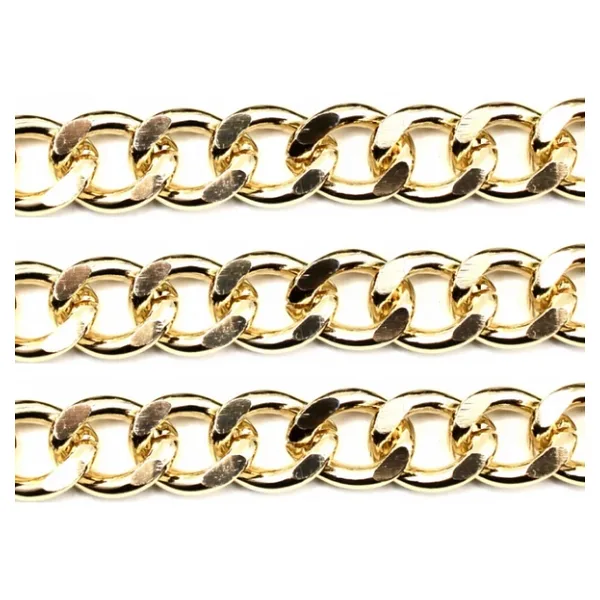 Alüminyum Çanta ve Takı Zinciri 10 MM (1 Metre) Altın