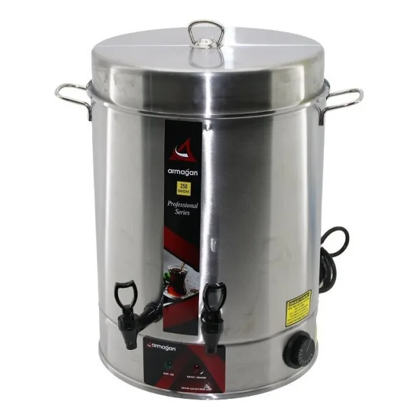 Armağan 250 Bardak Çay Otomatı Elektrikli Semaver Çay Makinesi Çift Musluk 2500W