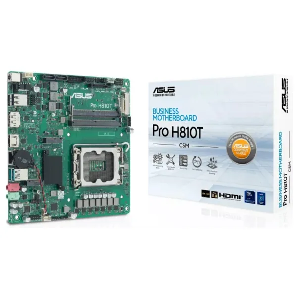 Asus Pro H810T-CSM Intel LGA1851 DDR5 Mini ITX Anakart