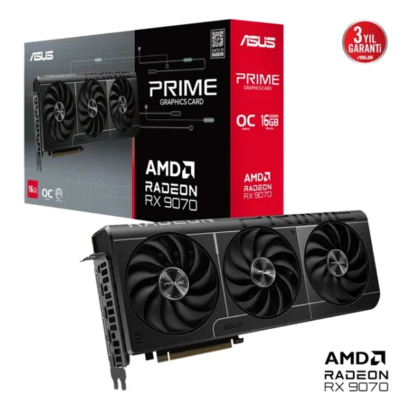Asus RX 9070 Prime OC Edition PRIME-RX9070-O16G 256 Bit GDDR6 16 GB Ekran Kartı