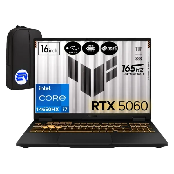 Asus TUF Gaming F16 FX608JMR-RV067 i7-14650HX 16 GB 1 TB SSD RTX5060 16" Full HD Gaming Laptop