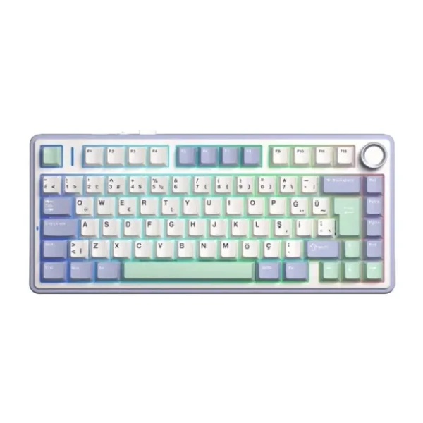 Aula F75 Bej RGB %75 TKL GrayWood V4 Switch Kablolu/Kablosuz Mekanik Oyuncu Klavyesi