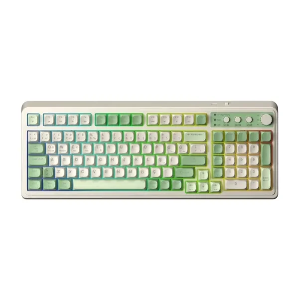 Aula S99 Retro Yeşil RGB %96 Kablolu/Kablosuz Oyuncu Klavyesi