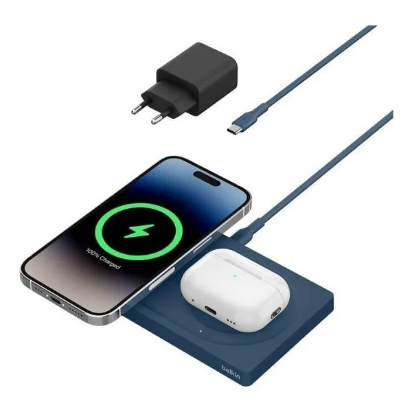 Belkin BoostCharge Pro WIZ019VFBL 2in1 Kablosuz Şarj Aleti
