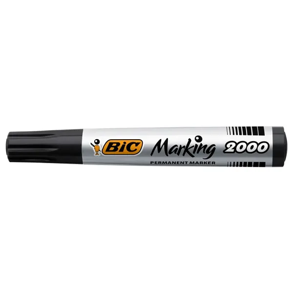 Bic 2000 Yuvarlak Uç Siyah Permanent Marker Kalem