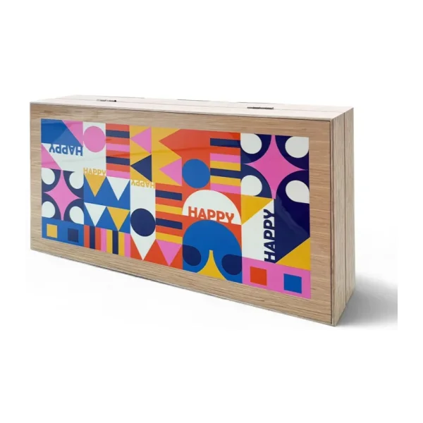 Biggdesign Happy Tavla, Çizilmez Zeminli, Mıknatıslı MDF Kasa, 2 Kat Vernik Cilalı