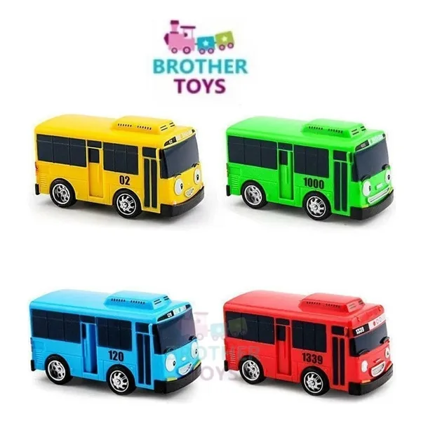 Brother Toys Tayo Oyuncak Otobüs 7 cm 4lü Set Çek Bırak Tayobüs Tayo Gani Lani Aogi
