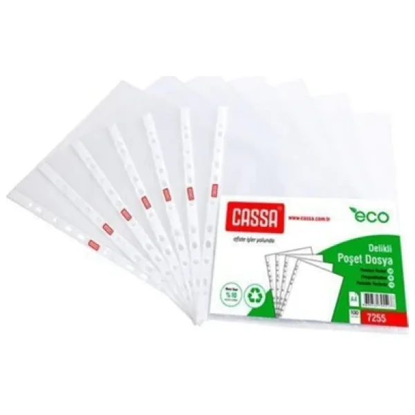 Cassa Poşet Dosya Eco 30 Mikron 100 Lü 5 Paket