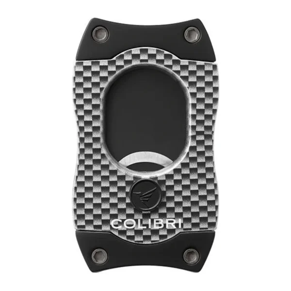 Colibri S-Cut Karbonfiber Beyaz - Gümüş Puro Makası Kesici